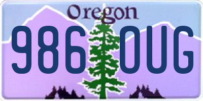 OR license plate 986OUG