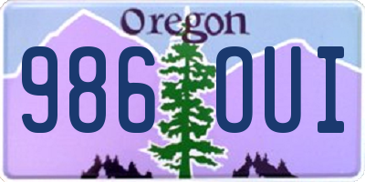 OR license plate 986OUI