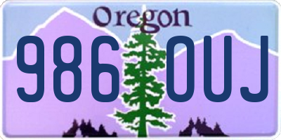 OR license plate 986OUJ