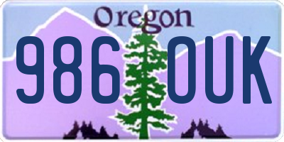 OR license plate 986OUK