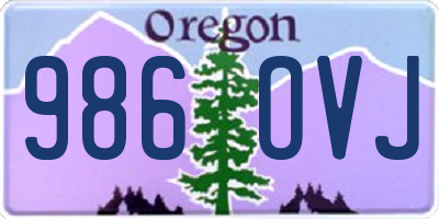 OR license plate 986OVJ