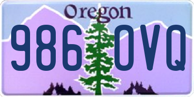 OR license plate 986OVQ