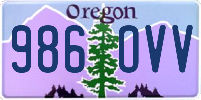 OR license plate 986OVV