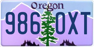 OR license plate 986OXT