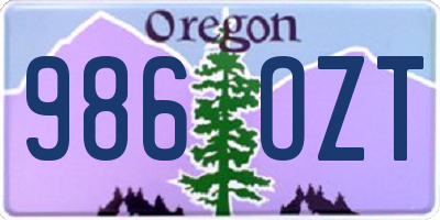 OR license plate 986OZT