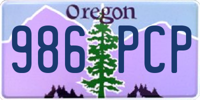 OR license plate 986PCP