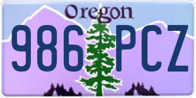 OR license plate 986PCZ