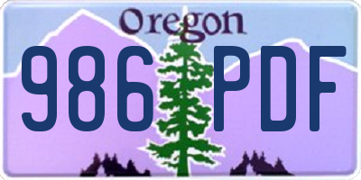 OR license plate 986PDF