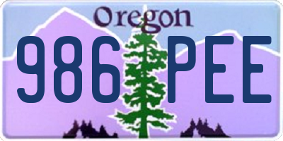 OR license plate 986PEE
