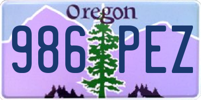 OR license plate 986PEZ