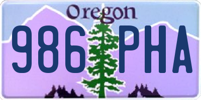 OR license plate 986PHA