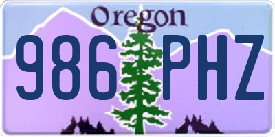 OR license plate 986PHZ
