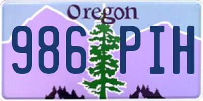 OR license plate 986PIH