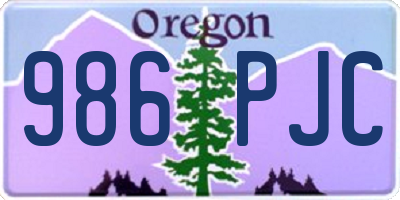 OR license plate 986PJC