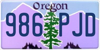 OR license plate 986PJD