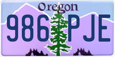 OR license plate 986PJE