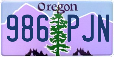 OR license plate 986PJN