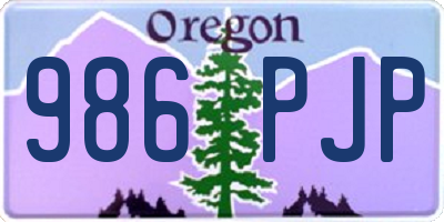 OR license plate 986PJP