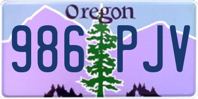 OR license plate 986PJV