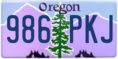 OR license plate 986PKJ