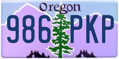 OR license plate 986PKP