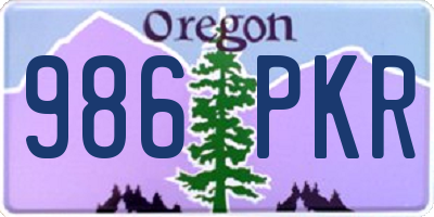 OR license plate 986PKR
