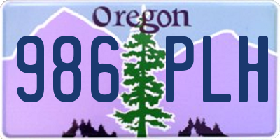 OR license plate 986PLH