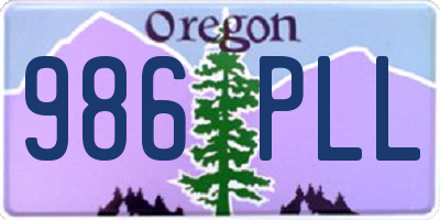 OR license plate 986PLL