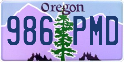 OR license plate 986PMD