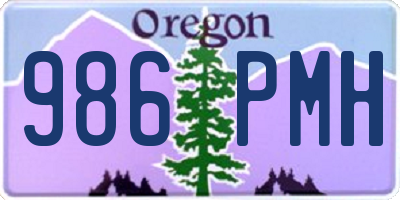 OR license plate 986PMH