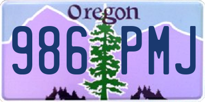 OR license plate 986PMJ