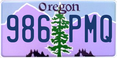 OR license plate 986PMQ