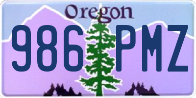 OR license plate 986PMZ