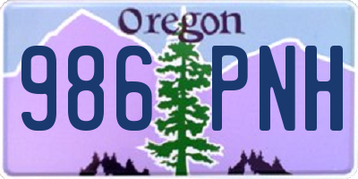 OR license plate 986PNH