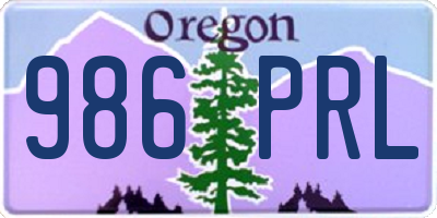 OR license plate 986PRL