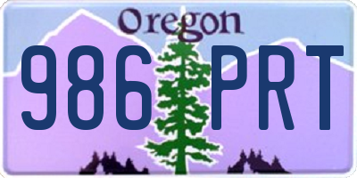 OR license plate 986PRT