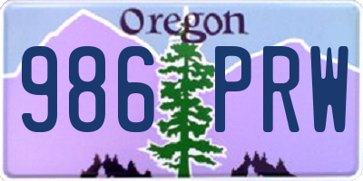 OR license plate 986PRW