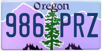 OR license plate 986PRZ