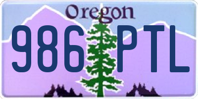 OR license plate 986PTL