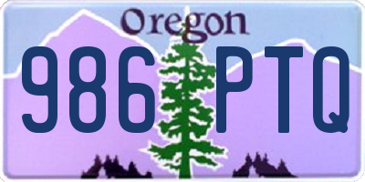 OR license plate 986PTQ
