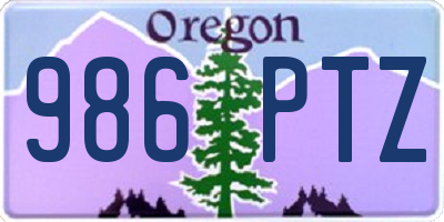 OR license plate 986PTZ