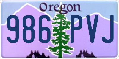 OR license plate 986PVJ