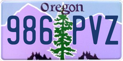 OR license plate 986PVZ