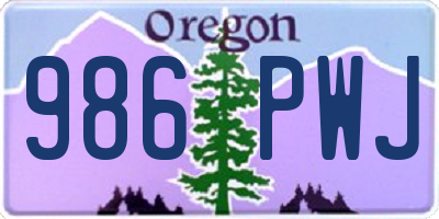 OR license plate 986PWJ