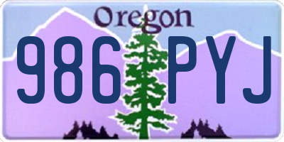 OR license plate 986PYJ