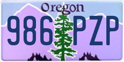 OR license plate 986PZP