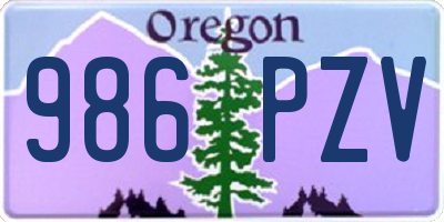 OR license plate 986PZV