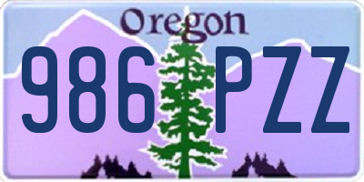 OR license plate 986PZZ