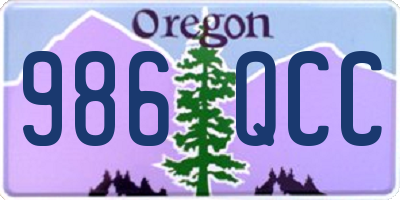 OR license plate 986QCC