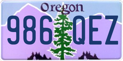 OR license plate 986QEZ